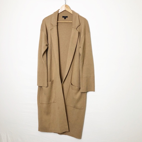 J Crew tan Longline Cardigan Coat - Picture 9 of 12
